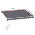 Instahut Retractable Folding Arm Awning Motorised Sunshade 3.5M X 3M Grey