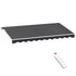 Instahut Retractable Folding Arm Awning Motorised Sunshade 4.5Mx2.5M Grey - Outdoorium