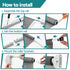 Instahut 3X2.5M HDPE Straight Drop Awning Outdoor Roller Blind Shade Screen Grey