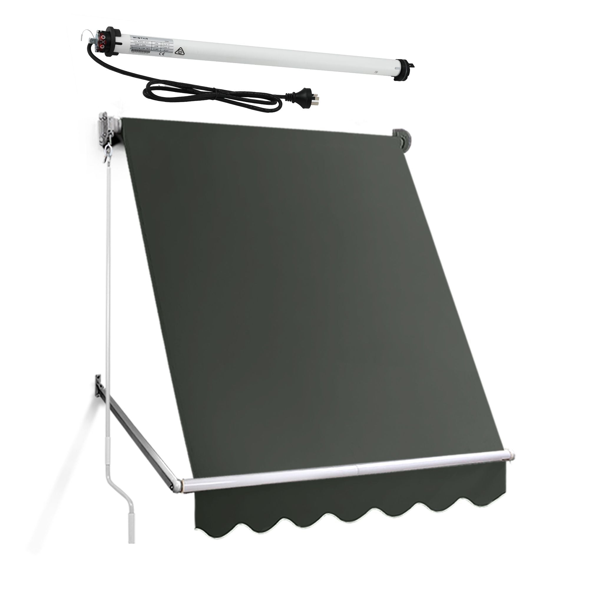 Instahut 1.5 × 2.1m grey motorised pivot arm window awning – additional product image 2
