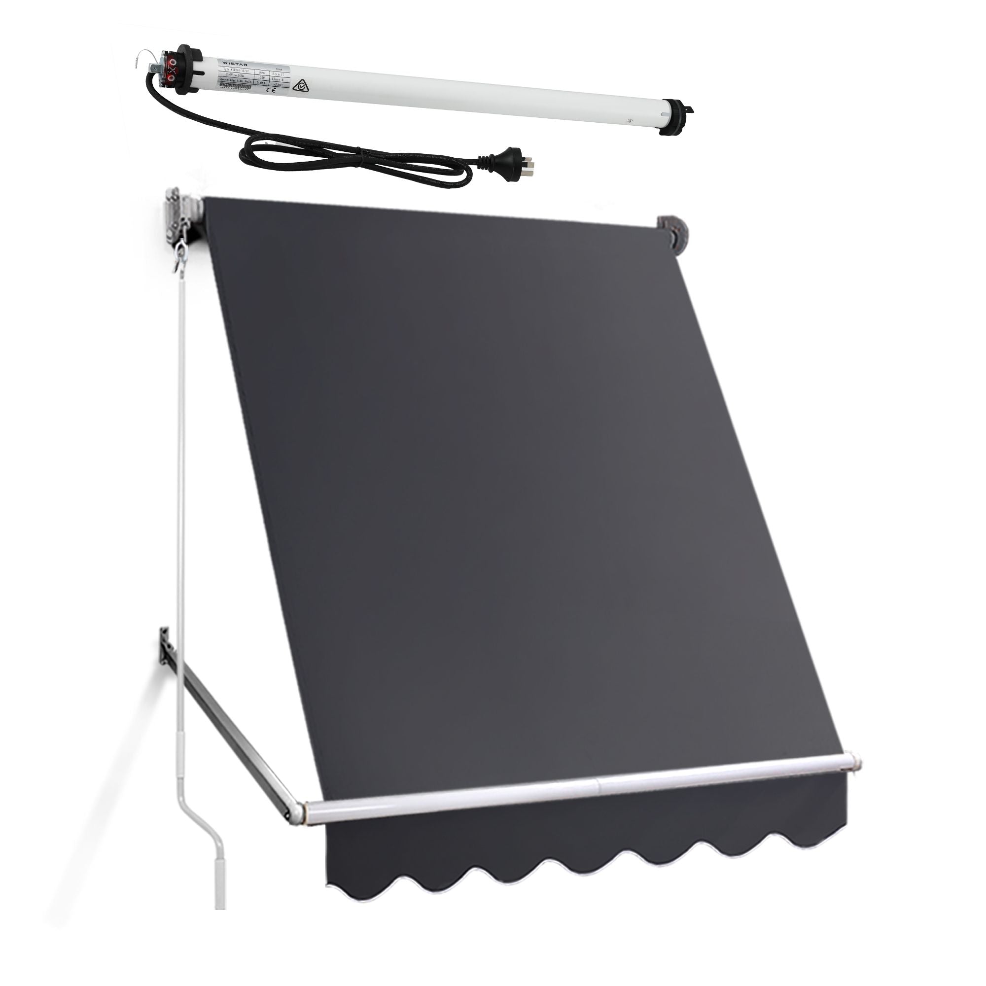 Instahut 1.8 × 2.1m grey motorised pivot arm window awning – additional product image 2
