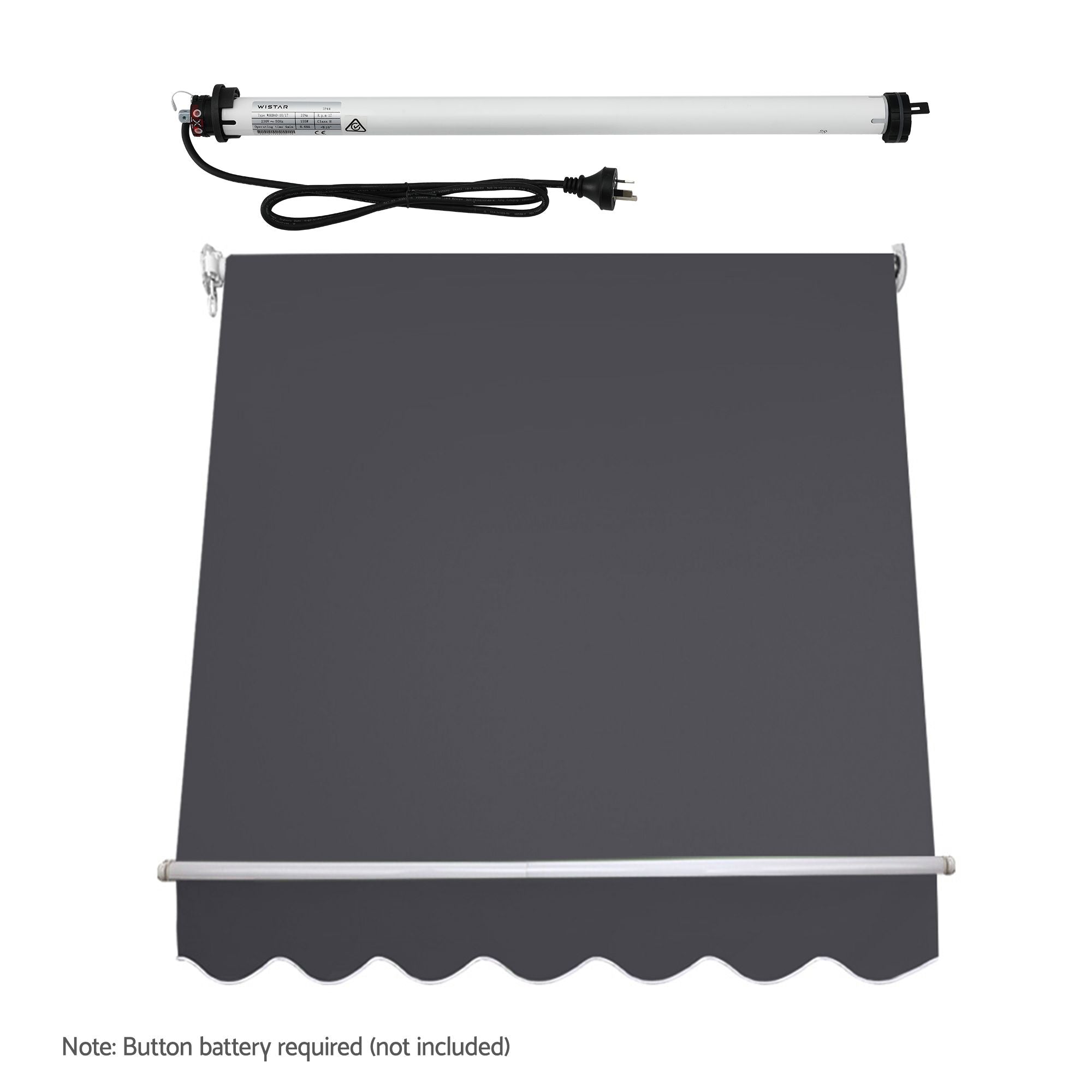 Instahut 1.8 × 2.1m grey motorised pivot arm window awning – additional product image 4