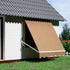 Instahut 2.1 × 2.1m beige motorised pivot arm window awning – product view