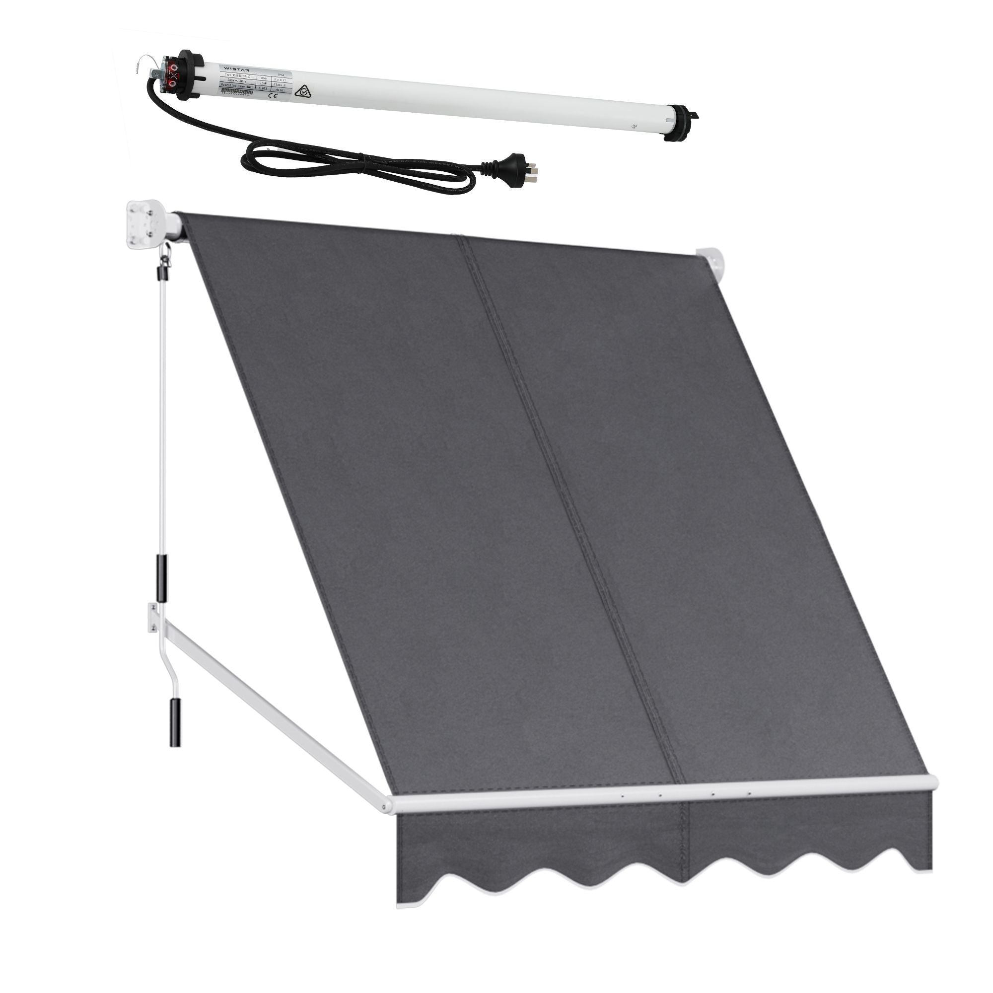 Instahut 2.1 × 2.1m grey motorised pivot arm window awning – additional product image 2