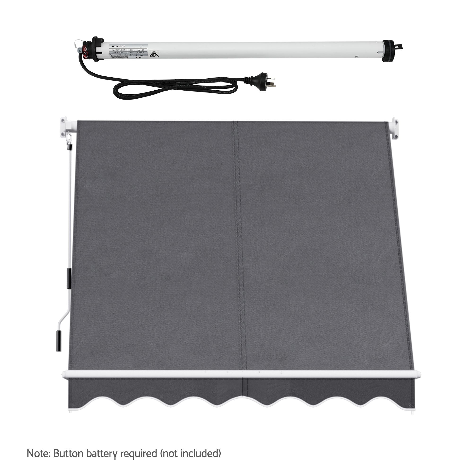 Instahut 2.1 × 2.1m grey motorised pivot arm window awning – additional product image 4