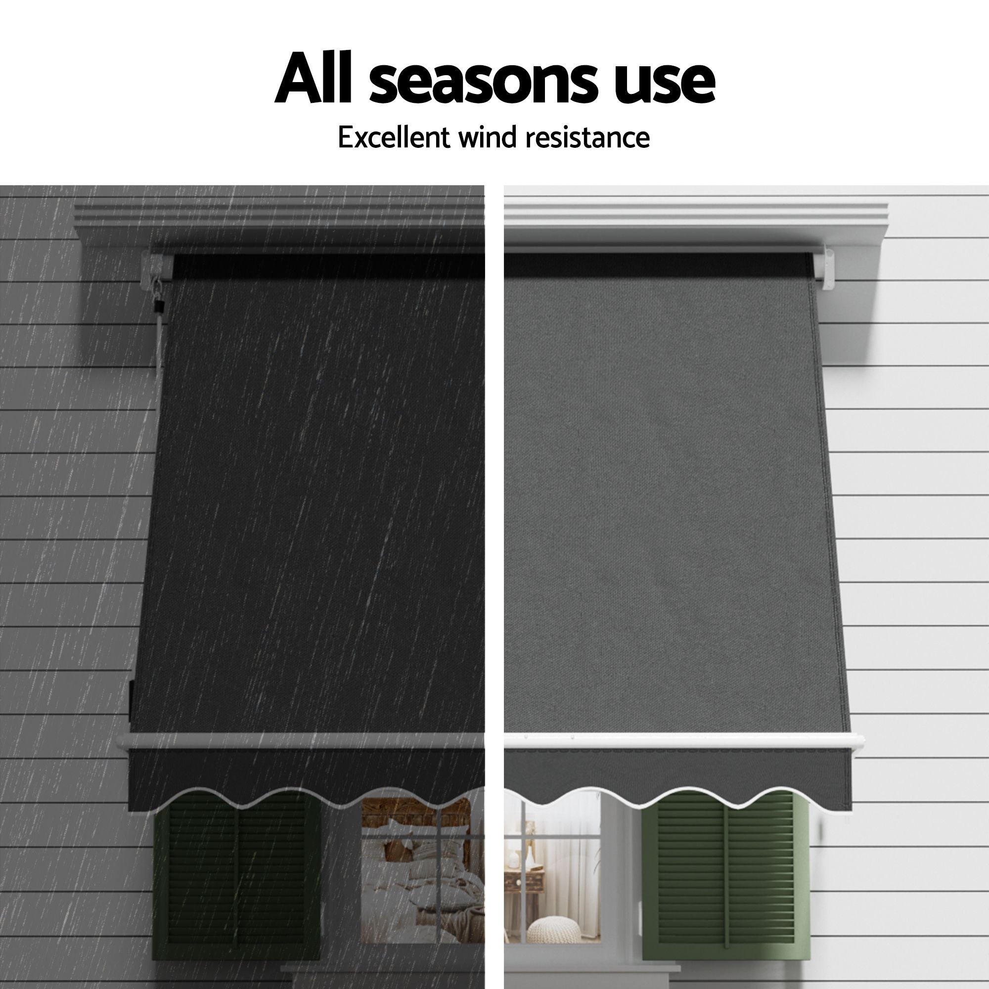 Instahut 2.1 × 2.1m grey motorised pivot arm window awning – additional product image 7