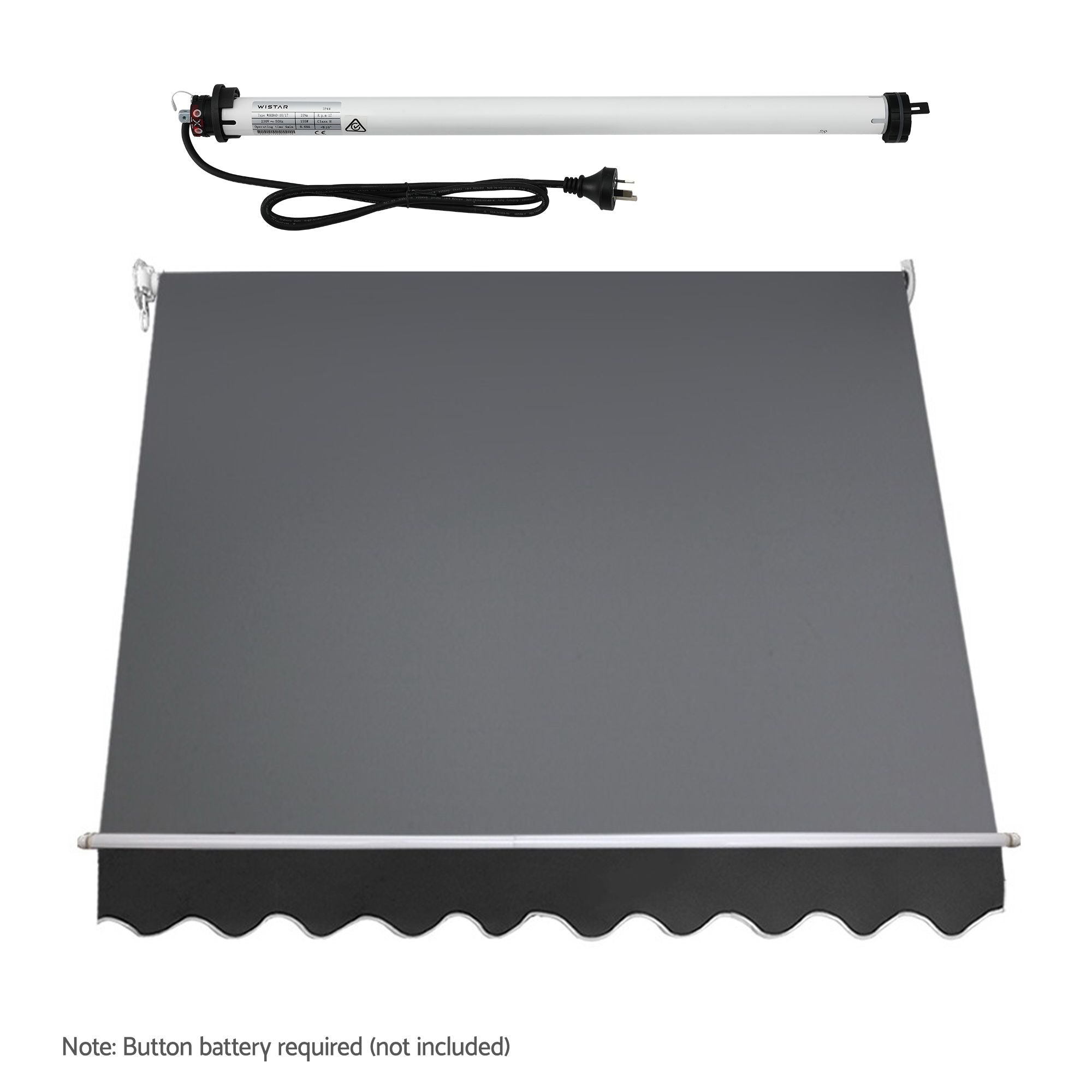 Instahut 2.4 × 2.1m grey motorised pivot arm window awning – additional product image 4