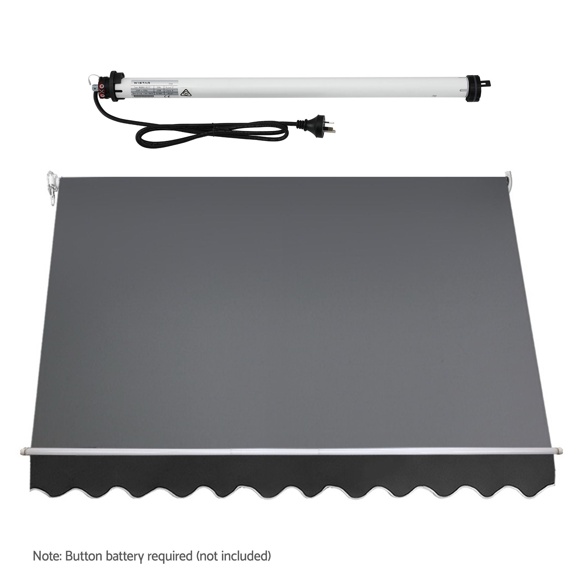 Instahut 2.8 × 2.1m grey motorised pivot arm window awning – additional product image 4