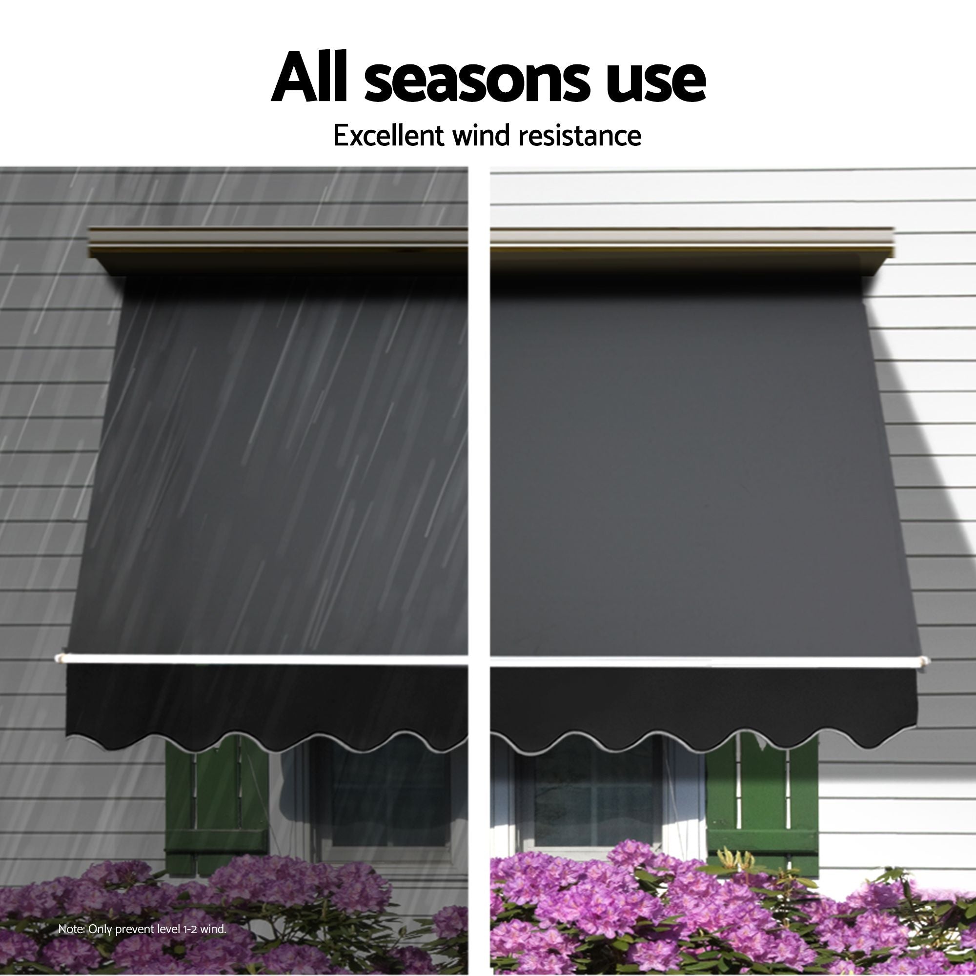 Instahut 2.8 × 2.1m grey motorised pivot arm window awning – additional product image 7