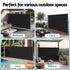 Instahut 1.4X3M Side Awning Retractable Privacy Screen Outdoor Sun Shade Black