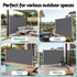 Instahut 1.8X4M Side Awning Retractable Privacy Screen Outdoor Sun Shade Grey
