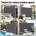 Instahut 2X3.5M Side Awning Retractable Privacy Screen Outdoor Sun Shade Grey