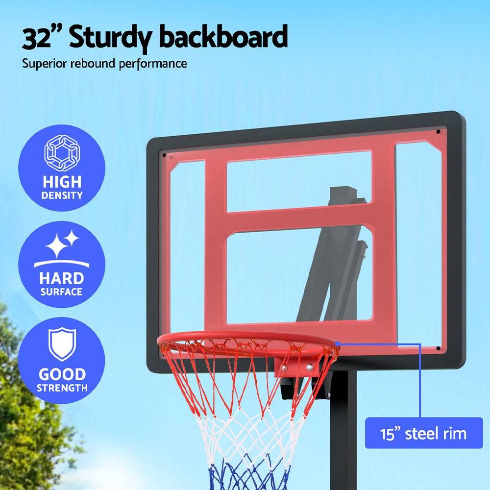 Everfit 2.6M Basketball Hoop Stand System Portable Kid - Outdoorium