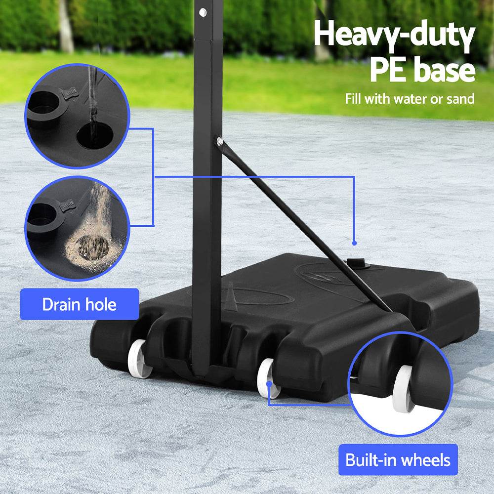 Everfit 2.6M Basketball Hoop Stand System Portable Kid - Outdoorium