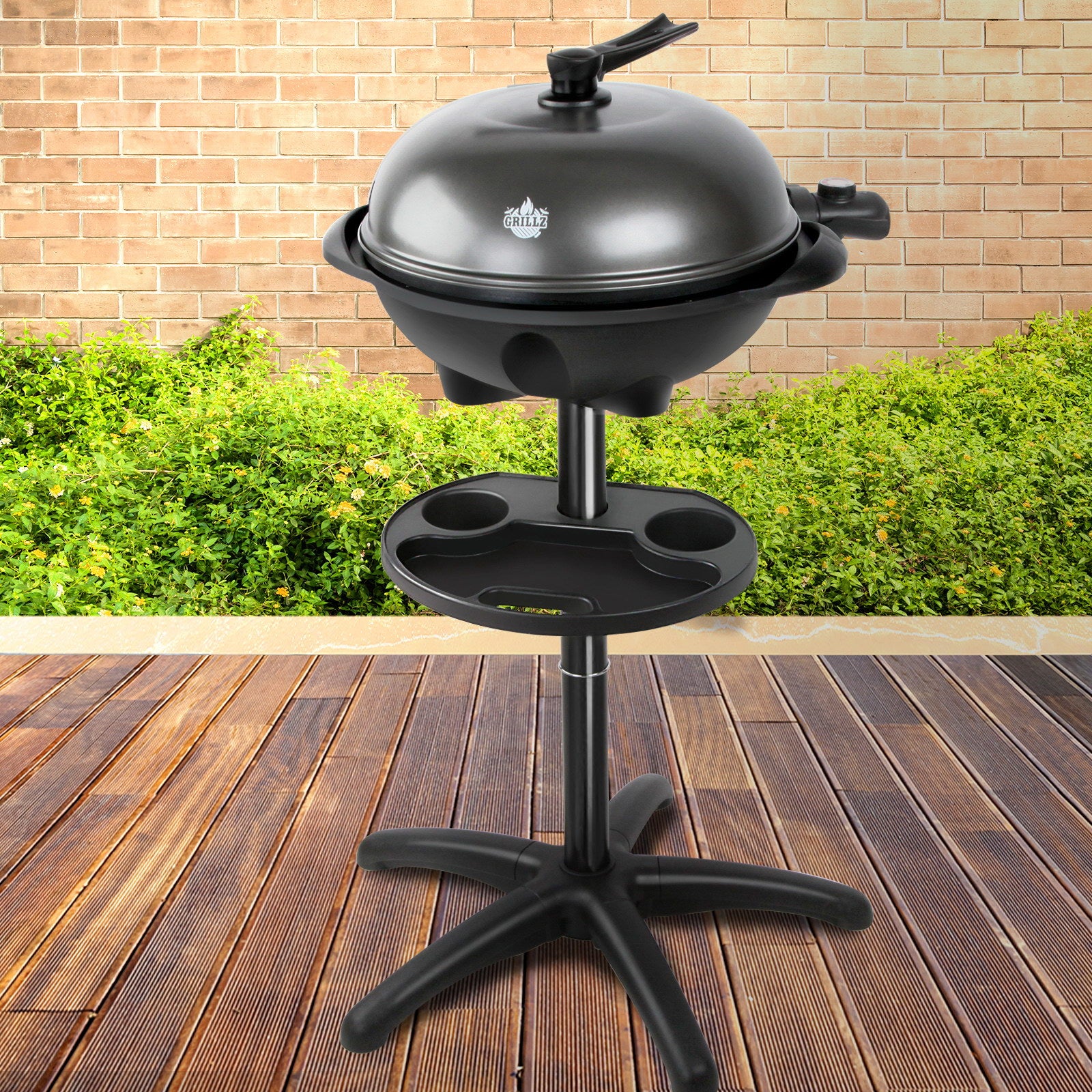 Grillz electric BBQ grill and smoker with stand