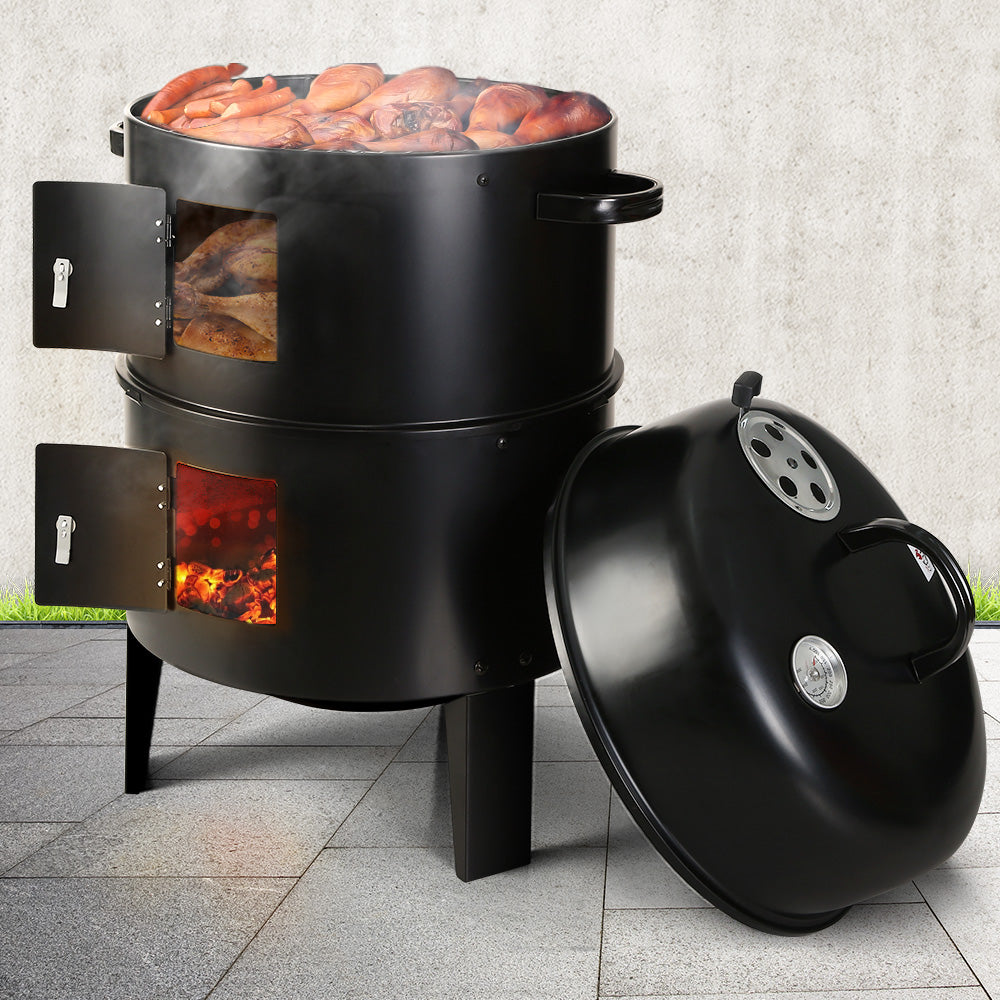 Grillz 3-in-1 charcoal BBQ smoker
