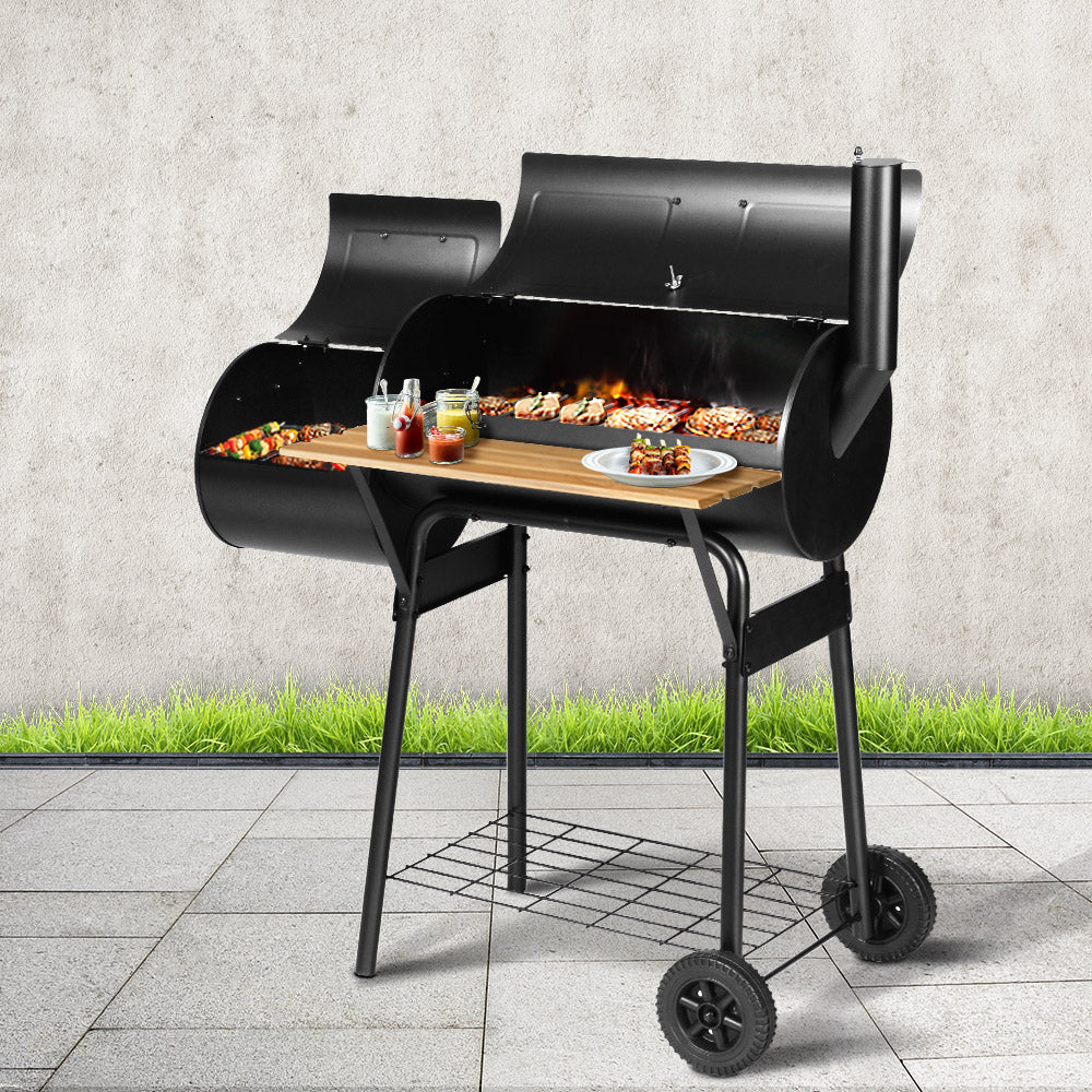 Grillz 2-in-1 offset charcoal BBQ smoker