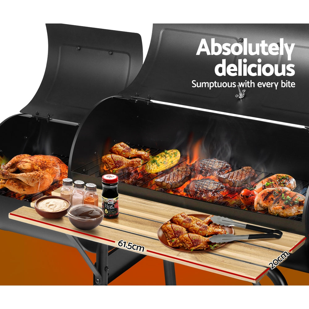 Grillz 2-in-1 offset charcoal BBQ smoker - image 4