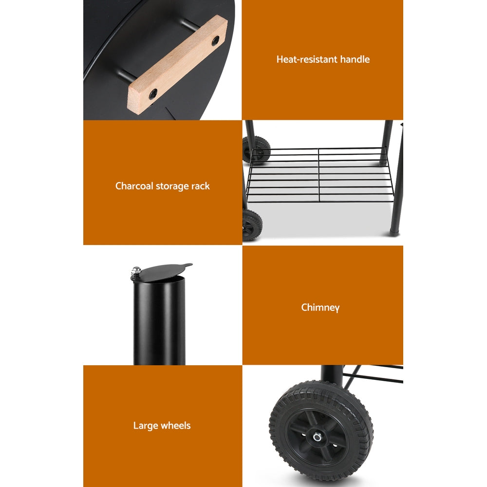 Grillz 2-in-1 offset charcoal BBQ smoker - image 6