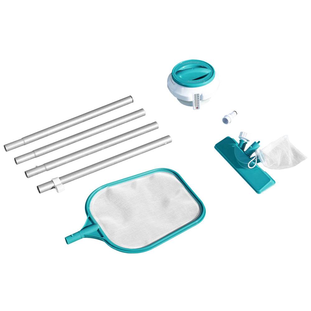 Bestway Pool Cleaner Vacuum Chemical Dispenser Thermometer Swimming Pools Cleaning Kit | Outdoorium