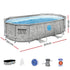 Bestway Swimming Pool 427x250x100cm Steel Frame Above Ground Pools Filter Pump Ladder 7250L