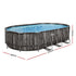 Bestway Swimming Pool Steel Frame Pool Set 6.1x3.66m w/ Filter Pump Ladder Cover