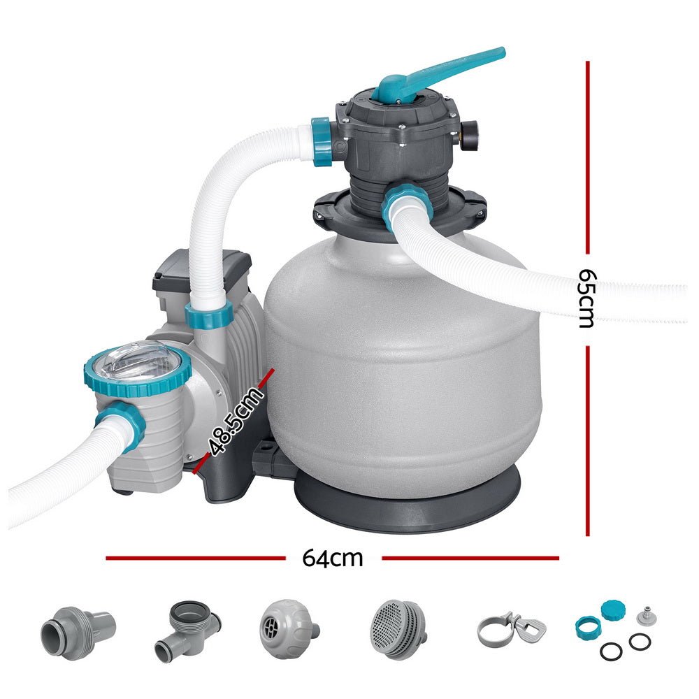 Bestway Pool Pump Sand Filter 3000GPH 11355L/H Pools Flowclear™ Filters | Home & Garden > Pool & Accessories > Swimming Pools