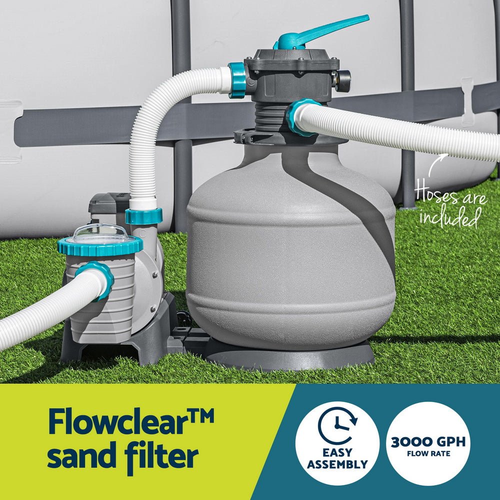 Bestway Pool Pump Sand Filter 3000GPH 11355L/H Pools Flowclear™ Filters | Home & Garden > Pool & Accessories > Swimming Pools