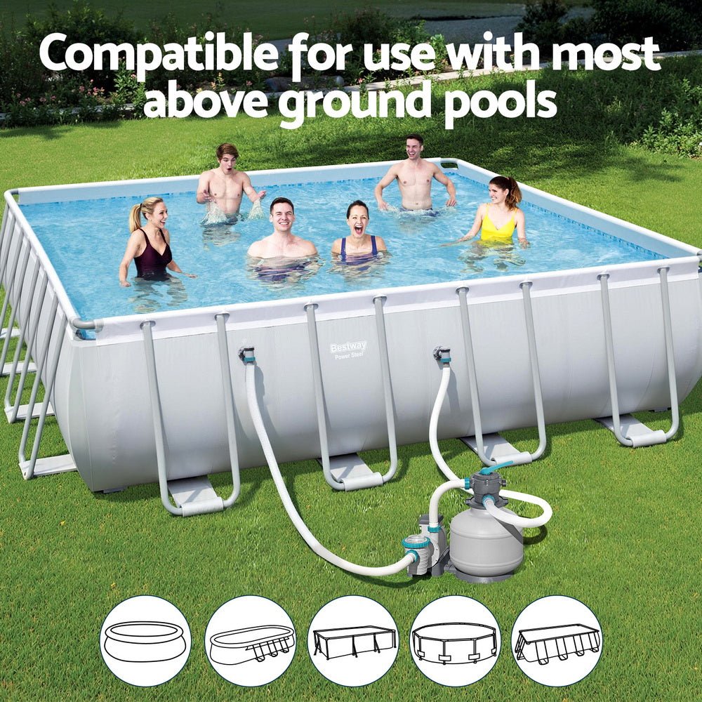 Bestway Pool Pump Sand Filter 3000GPH 11355L/H Pools Flowclear™ Filters | Home & Garden > Pool & Accessories > Swimming Pools