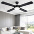 Devanti 52'' Ceiling Fan AC Motor w/Light w/Remote - Black