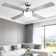Devanti 52'' Ceiling Fan AC Motor w/Light w/Remote - Silver