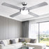 Devanti 52'' Ceiling Fan AC Motor w/Light w/Remote - Silver