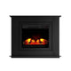 Devanti Electric Fireplace Fire Heater 2000W Black | Outdoorium
