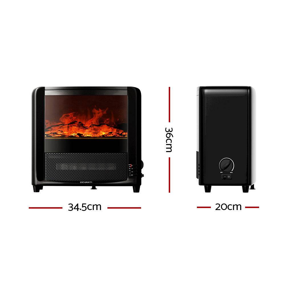 Devanti Electric Fireplace Fire Heaters 2000W - Outdoorium