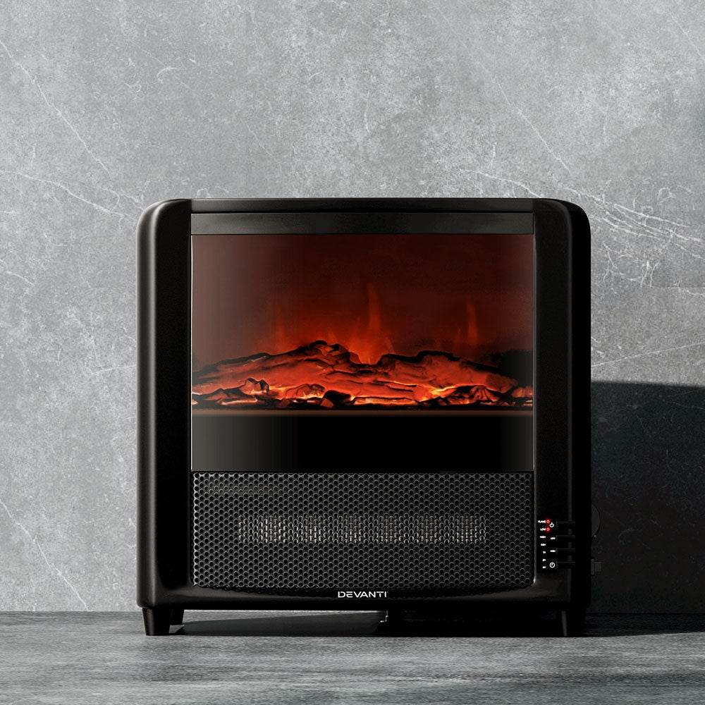 Devanti Electric Fireplace Fire Heaters 2000W - Outdoorium