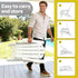 Gardeon Outdoor Table and Chairs HDPE Folding Adirondack Beach Chair Patio Furniture White