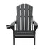 Gardeon Outdoor Chairs Folding Adirondack Beach Chair HDPE Sun Lounge Patio Furniture Garden Black