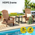 Gardeon Outdoor Chairs Folding Adirondack Beach Chair HDPE Sun Lounge Patio Furniture Garden Brown