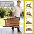 Gardeon Outdoor Chairs Folding Adirondack Beach Chair HDPE Sun Lounge Patio Furniture Garden Brown