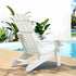 Gardeon Outdoor Chairs Folding Adirondack Beach Chair HDPE Sun Lounge Patio Furniture Garden White