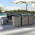Gardeon Outdoor Dining Set 11 Piece Wicker Table Chairs Setting Grey - Outdoorium