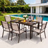 Gardeon 7-piece outdoor dining set in coffee