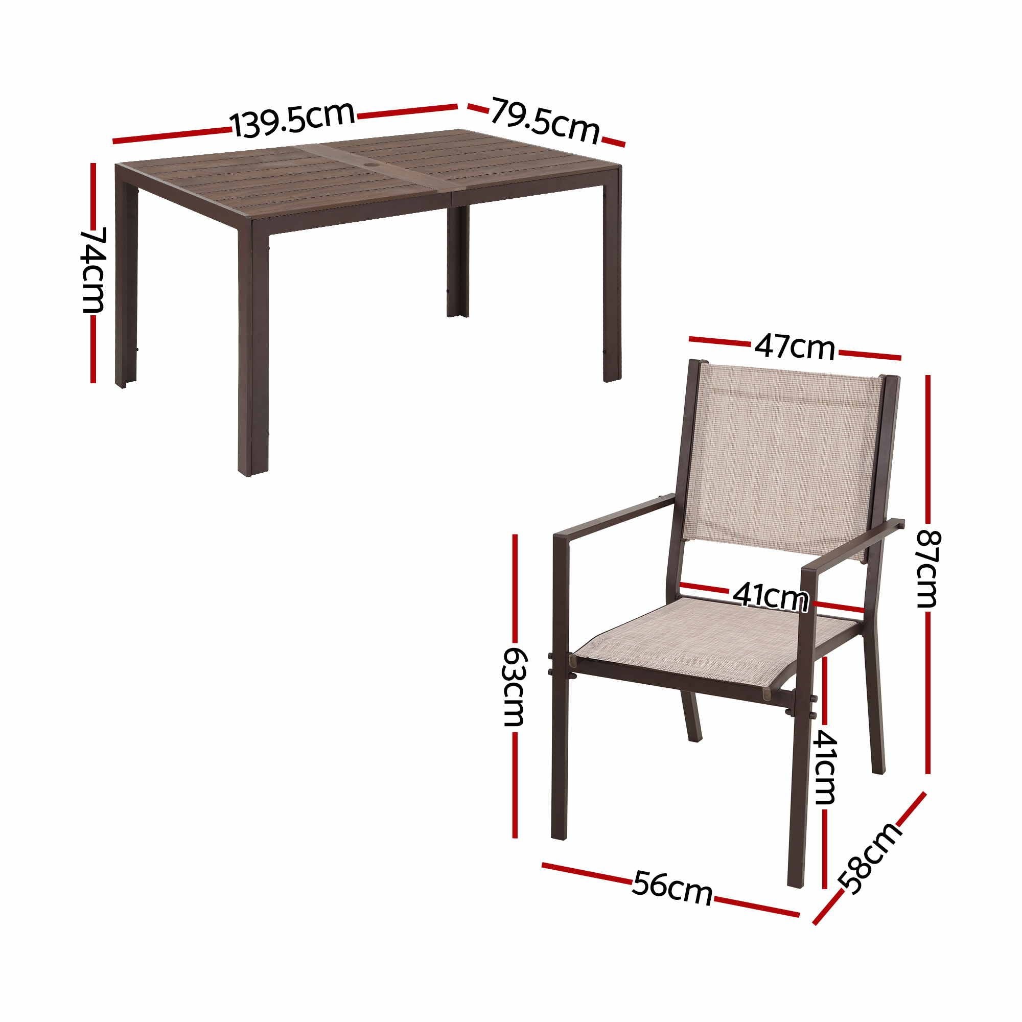 Gardeon 7-piece alfresco dining setting