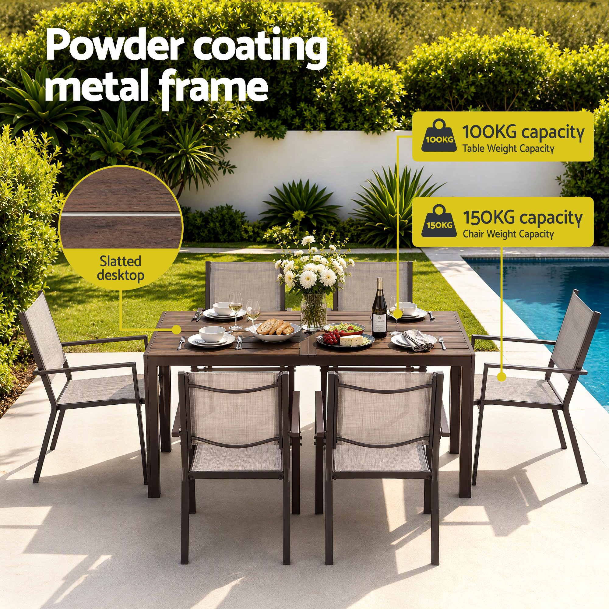 Gardeon Textilene outdoor dining chairs