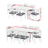 Gardeon Outdoor Dining Set 9PCS Aluminum Extendable Table Chairs Patio Furniture