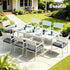 Gardeon Outdoor Dining Set 9PCS Aluminum Extendable Table Chairs Patio Furniture