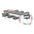 Gardeon Outdoor Dining Set 9 Piece Steel Table Chairs Setting White - Outdoorium