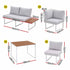 Gardeon 8-seater white outdoor dining sofa set with WPC side tables – product image 2