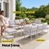 Gardeon 8-seater white outdoor dining sofa set with WPC side tables – product image 5