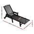 Gardeon HDPE sun loungers with wheels set of 2 black - image 2